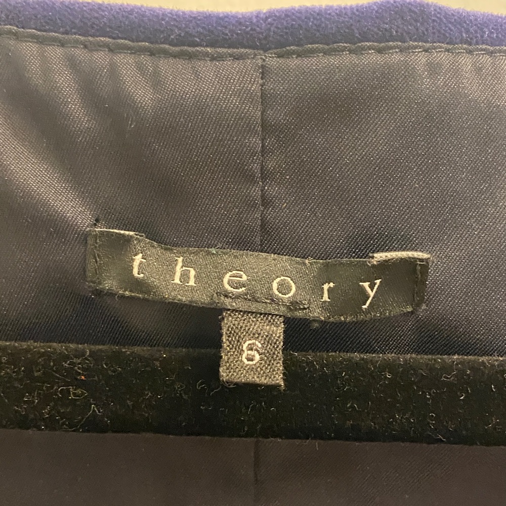 Theory Dark Blue Velvet Sleeveless Dress - Picture 2 of 3